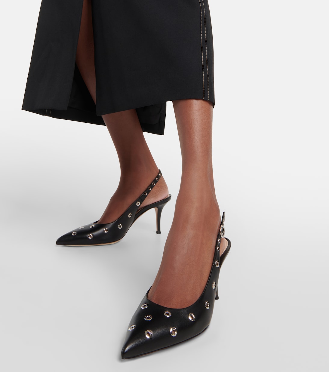 Verzierte Slingback-Pumps Lydia aus Leder | Gianvito Rossi