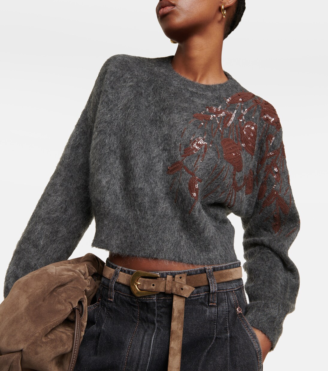 Mohair, wool and cashmere-blend sweater  | Brunello Cucinelli