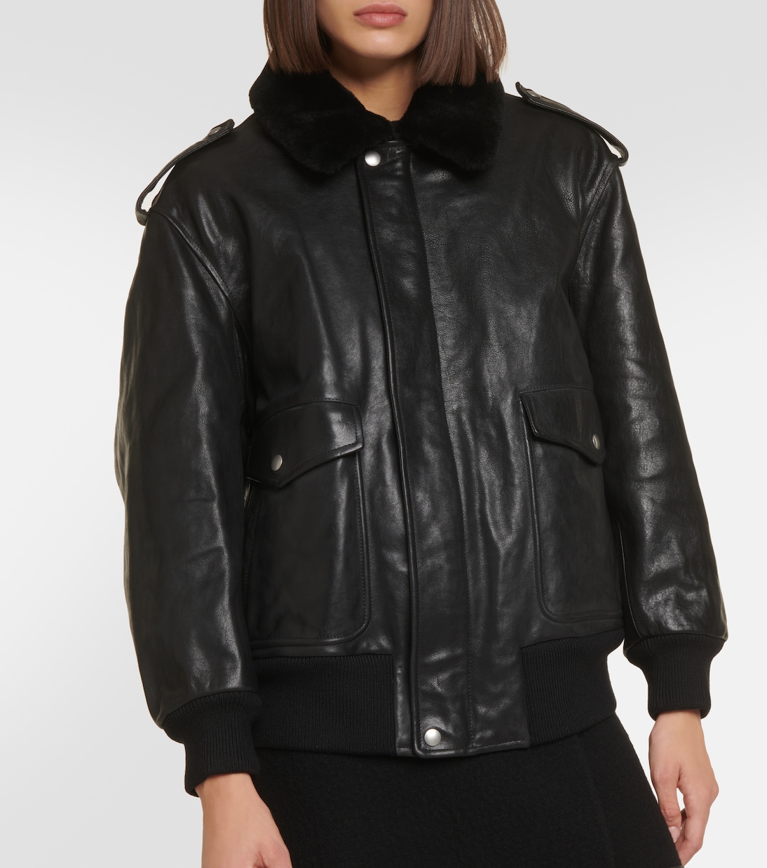 Chaqueta de Cuero Moderna Prada para Jóvenes