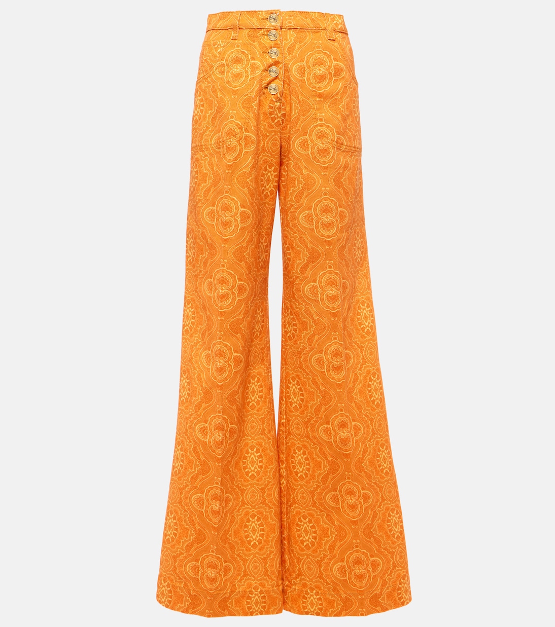 Jeans flared a vita alta con stampa | Etro