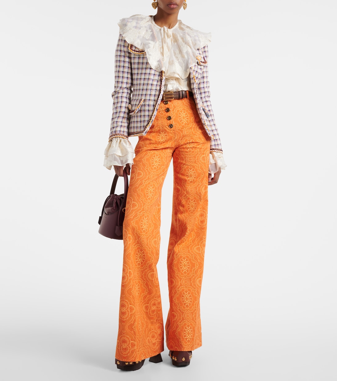 Jeans flared a vita alta con stampa | Etro