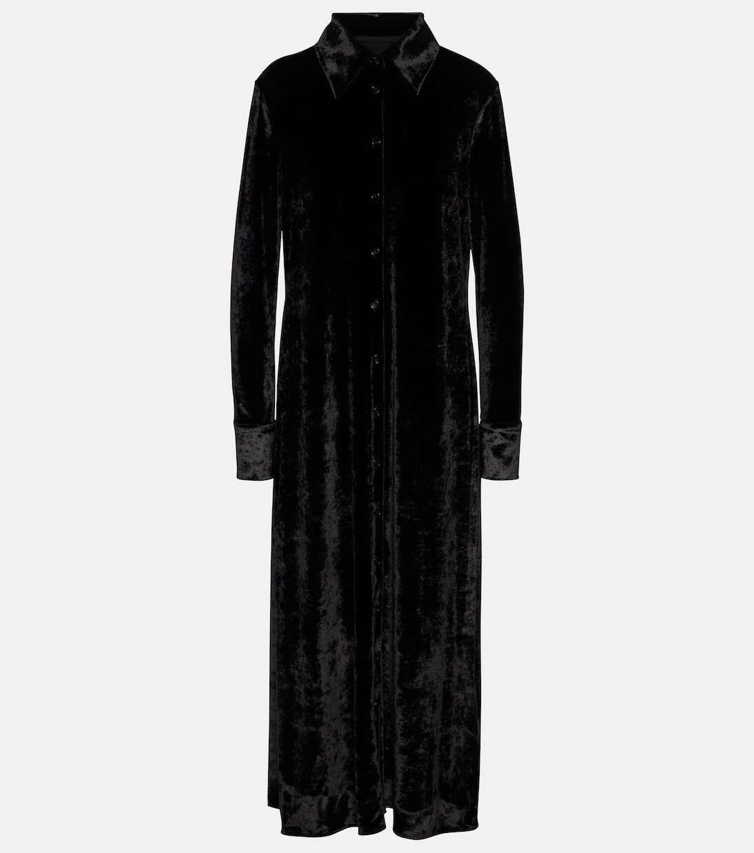 Velvet shirt dress | Jil Sander