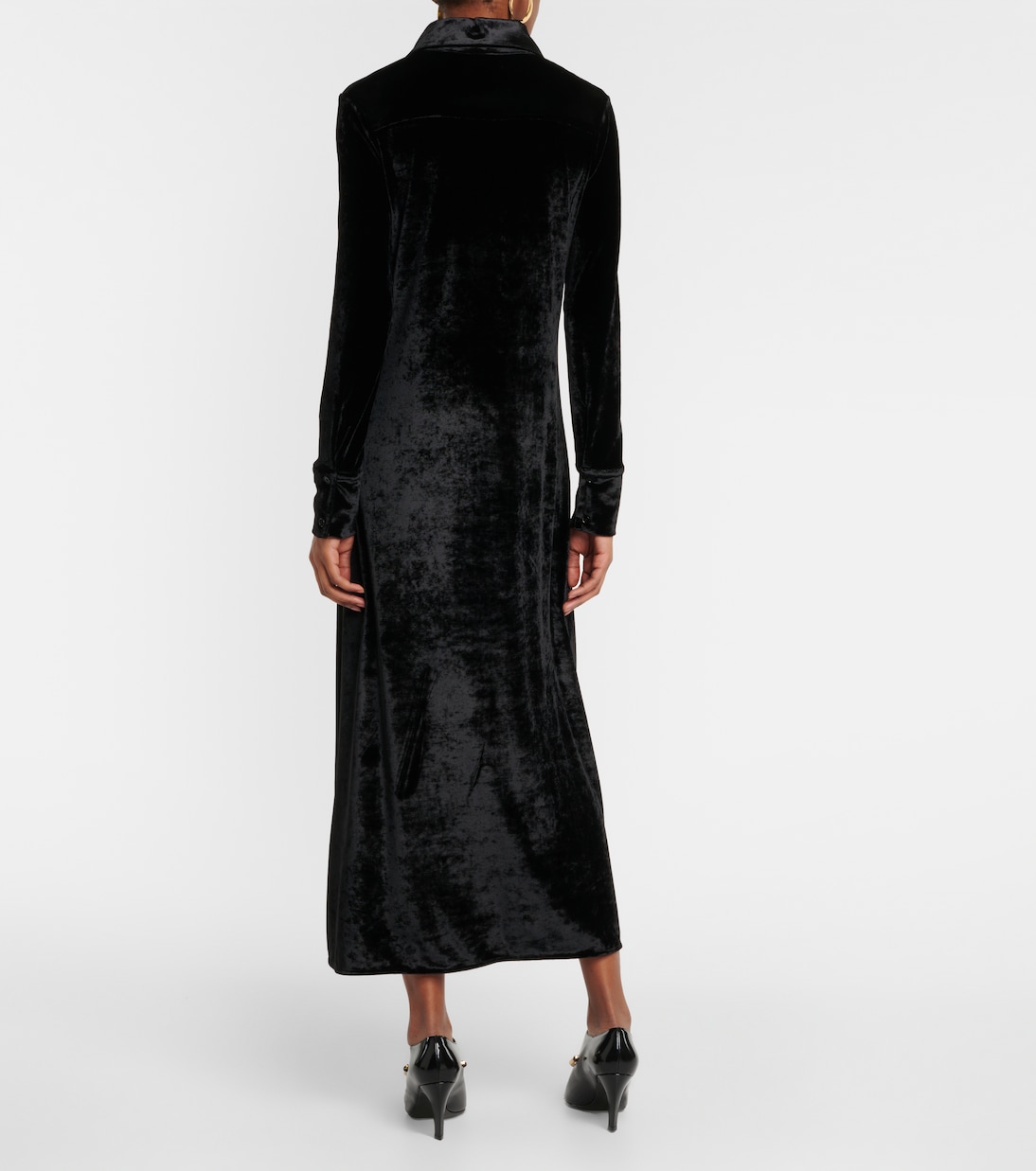 Velvet shirt dress | Jil Sander