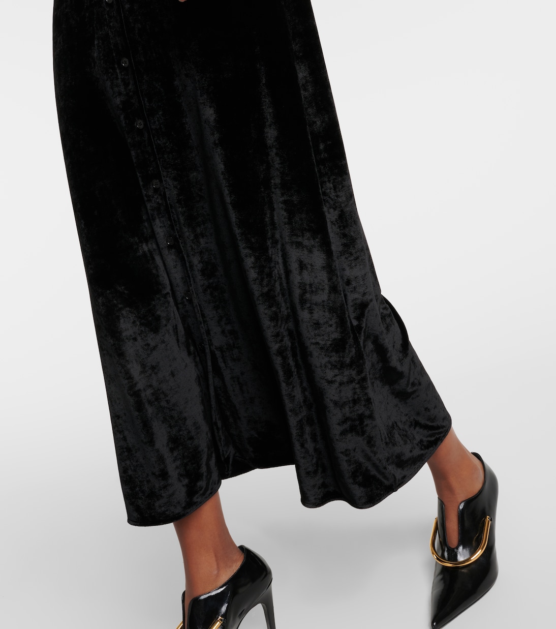 Velvet shirt dress | Jil Sander