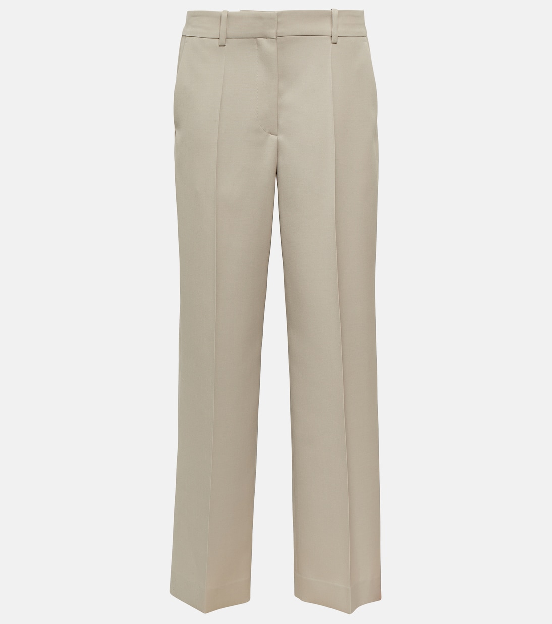 High-rise straight wool pants | The Row