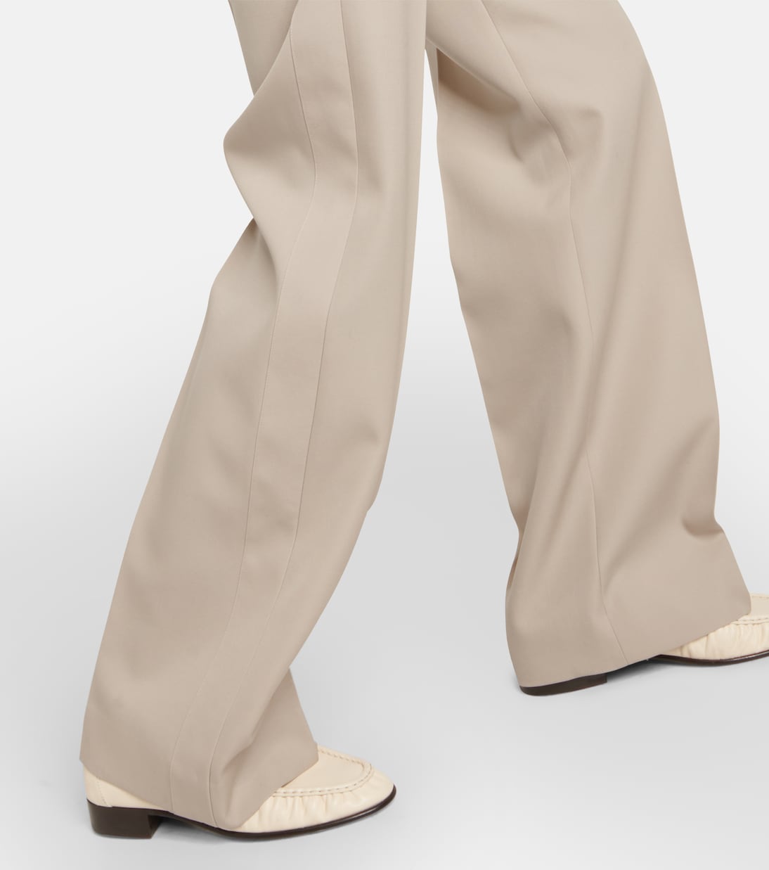 High-rise straight wool pants | The Row