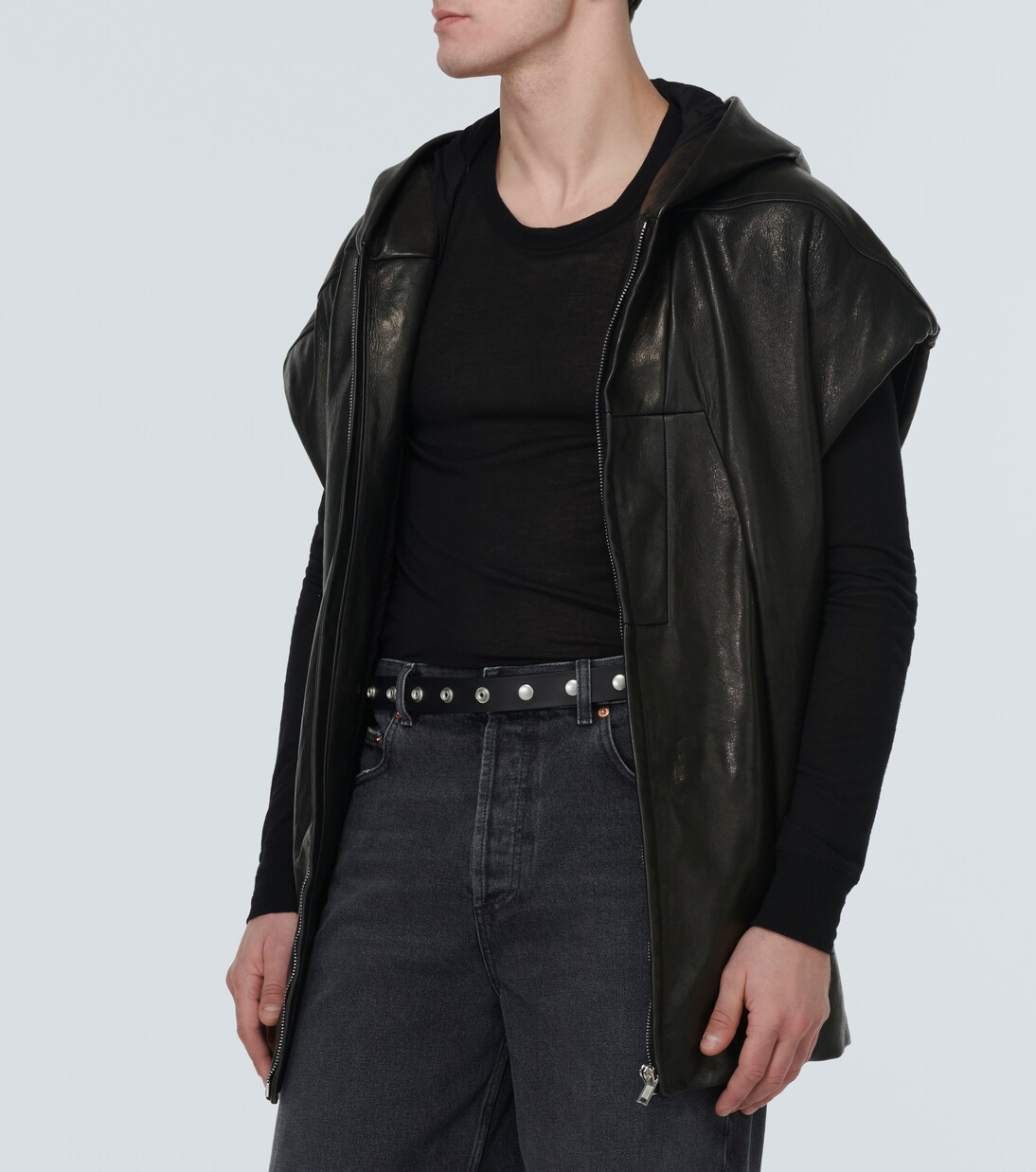 Leather belt in black - Rick Owens | Mytheresa Leather belt in black - Rick Owens | Mytheresa