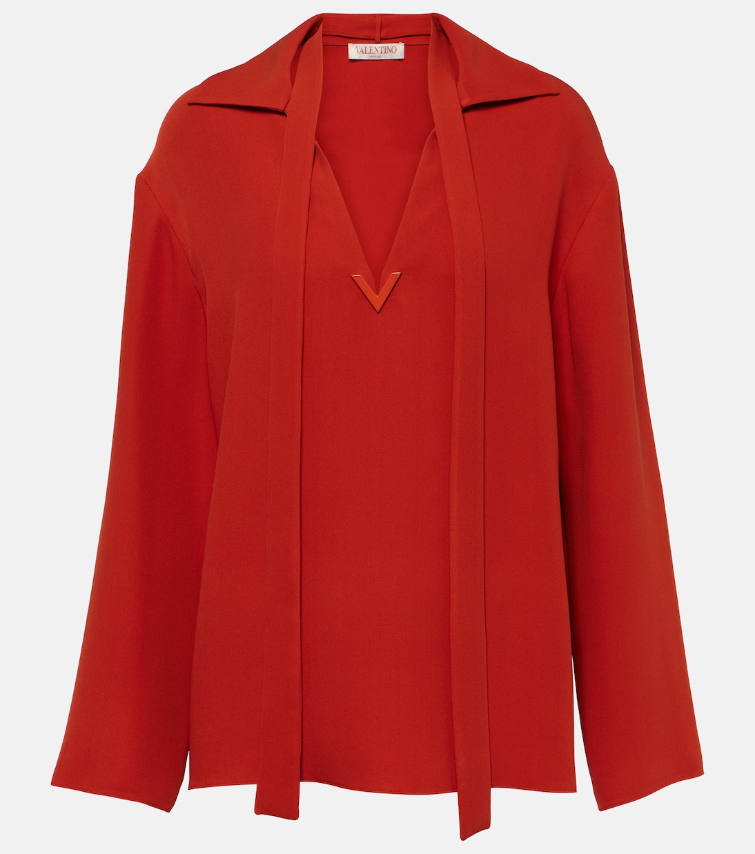 Tie-neck silk blouse | Valentino