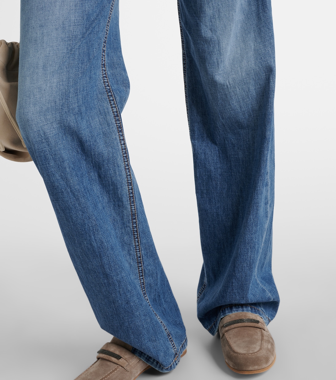 Jeans rectos de tiro alto | Brunello Cucinelli