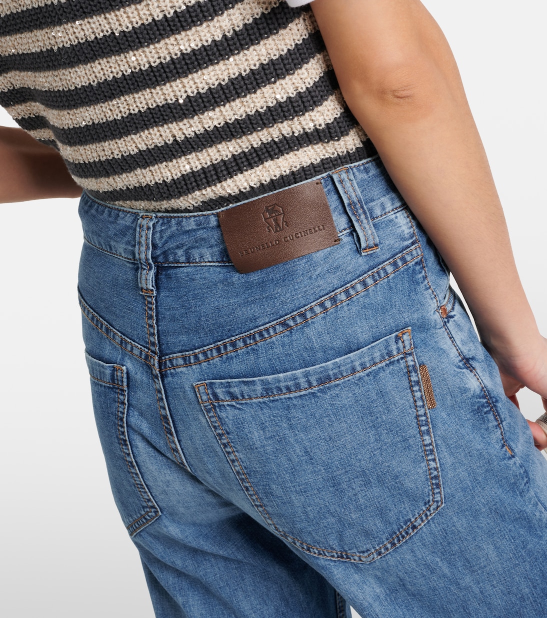 Jeans rectos de tiro alto | Brunello Cucinelli