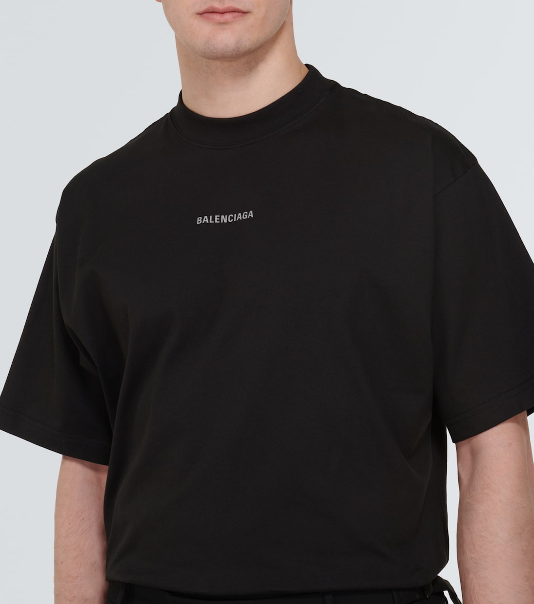 Camiseta de jersey de algodón con logo | Balenciaga