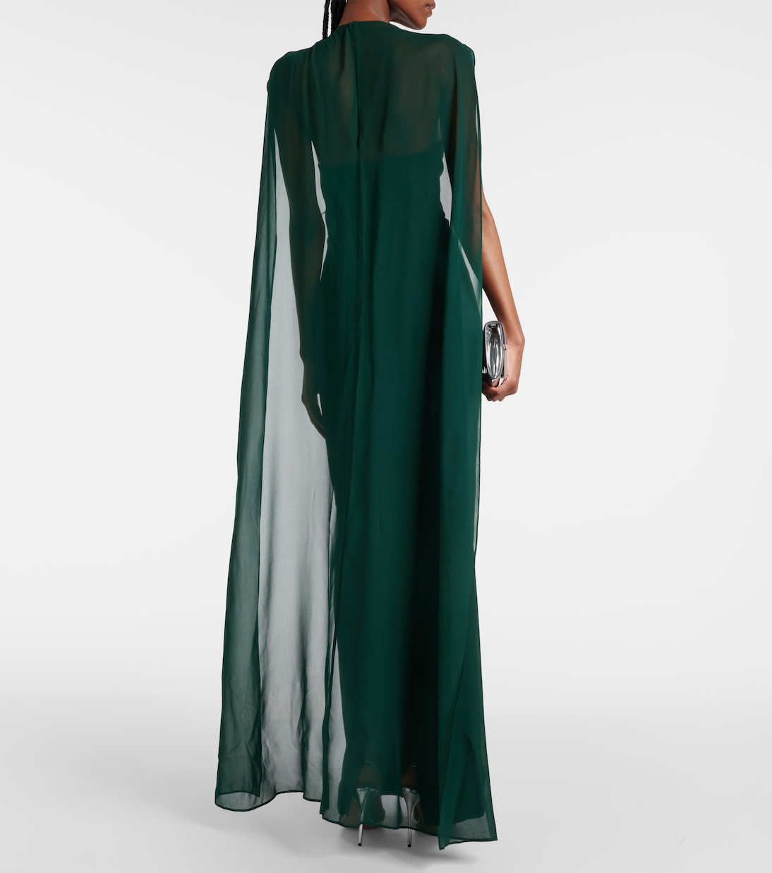 Abito lungo in crêpe di raso | Roland Mouret