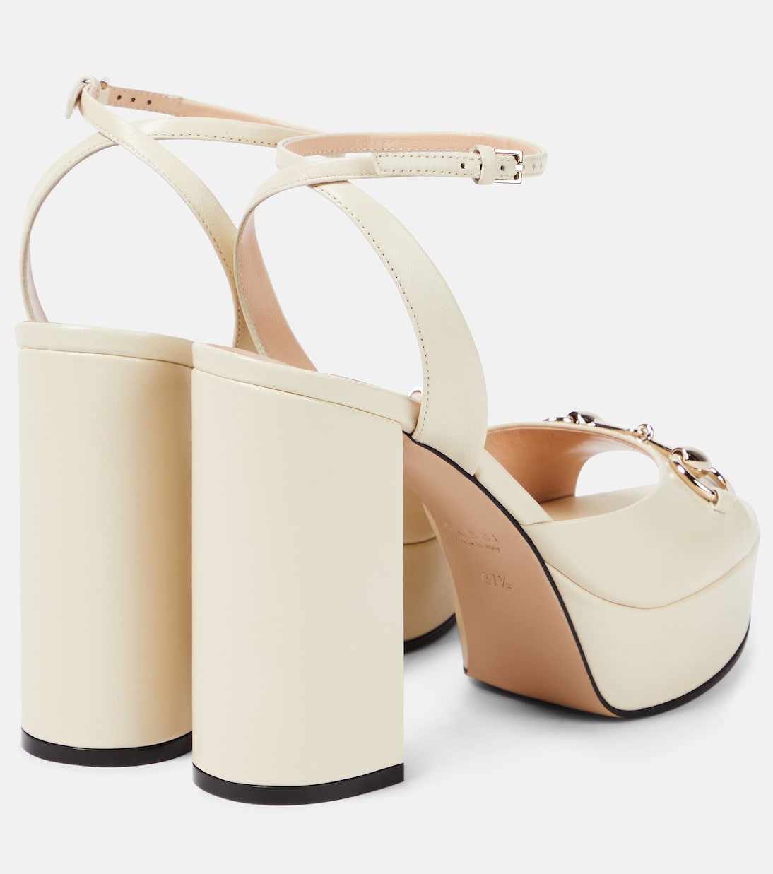 Horsebit leather platform sandals | Gucci