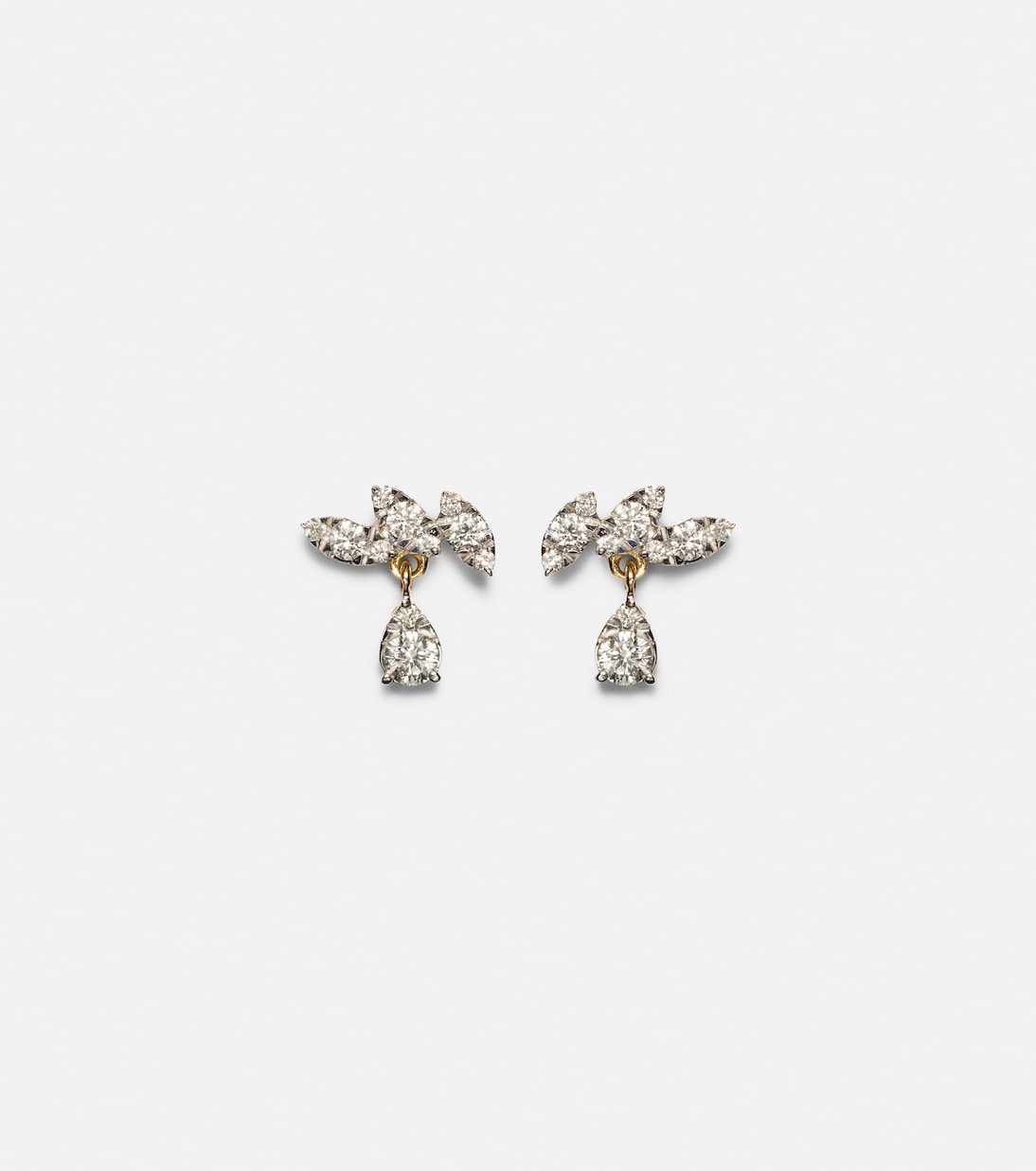 Boucles d'oreilles Muse Drop en or 10 ct et diamants | Stone and Strand