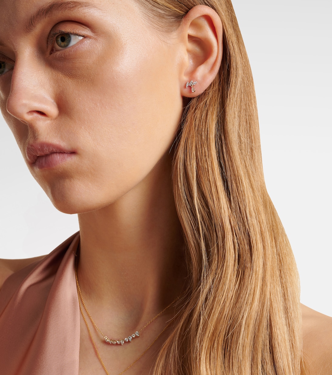 Boucles d'oreilles Muse Drop en or 10 ct et diamants | Stone and Strand