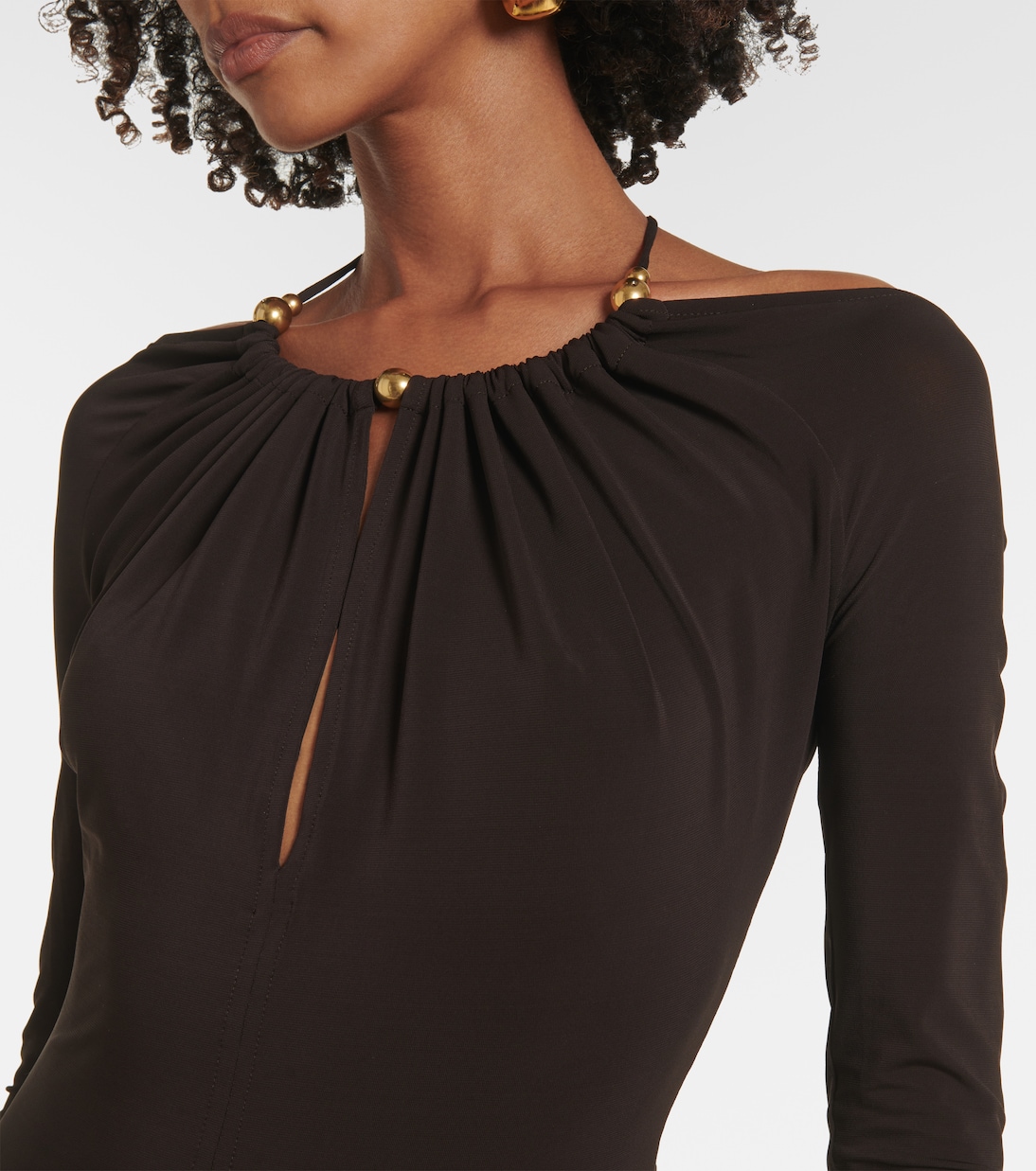 Abito midi con scollo bardot | Ferragamo