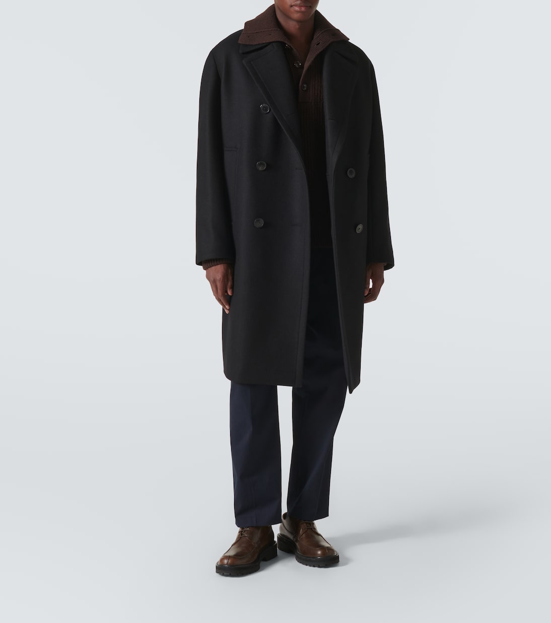 Double-breasted wool-blend coat | Dries Van Noten