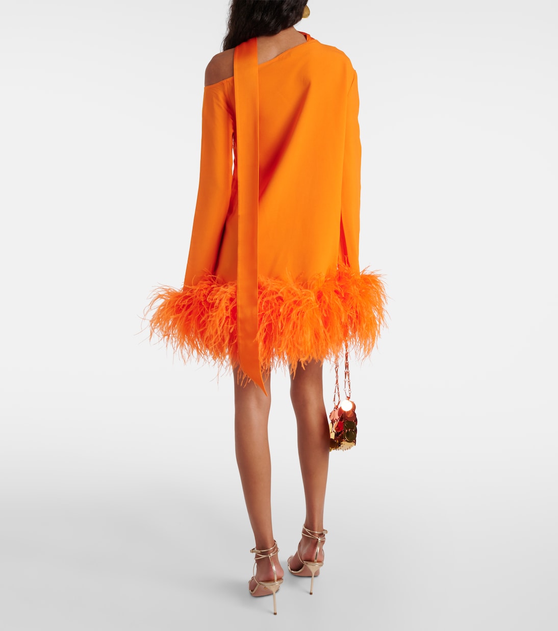 Adige feather-trimmed crêpe minidress | Taller Marmo