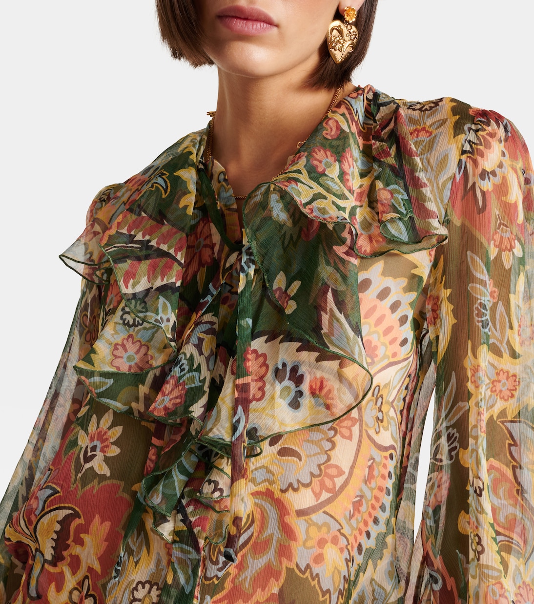 Blusa in seta con stampa | Etro