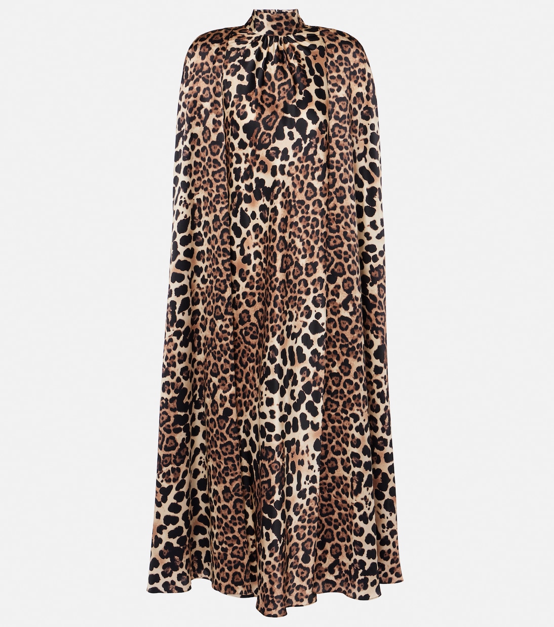 Leopard-print caped silk charmeuse gown | Rodarte