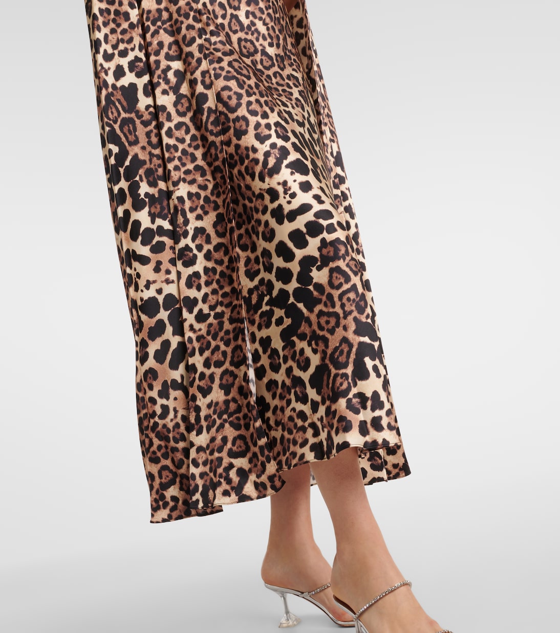 Leopard-print caped silk charmeuse gown | Rodarte