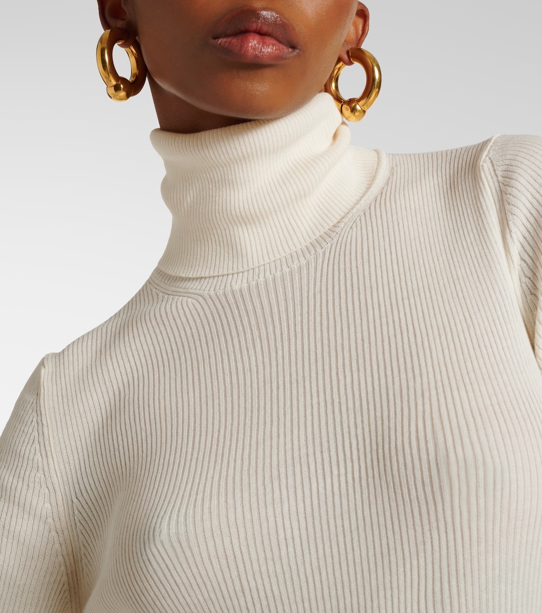 Top de cuello alto acanalado de algodón | Tod's