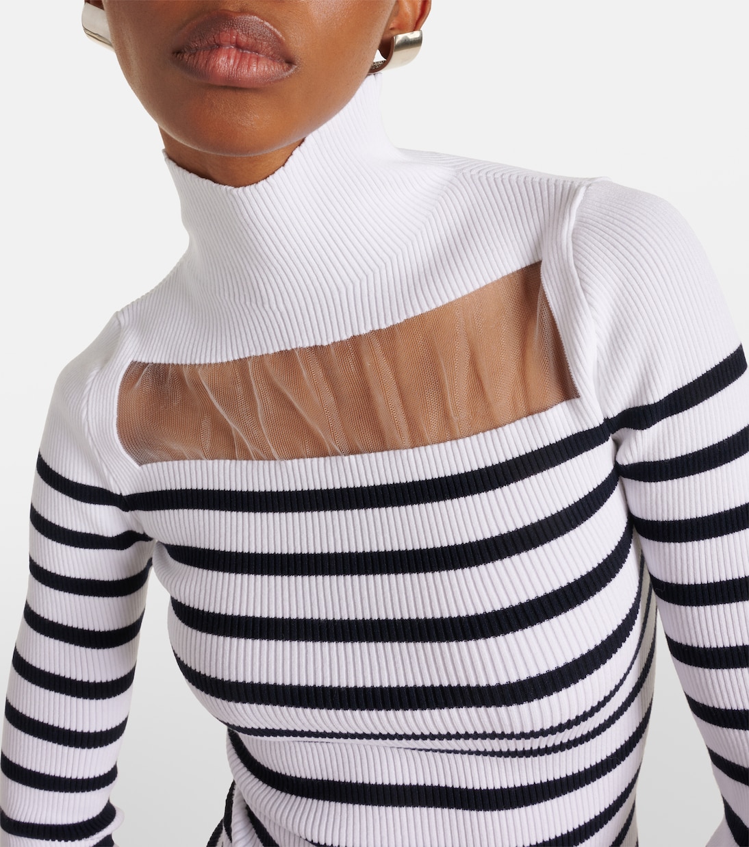 Jersey de cuello alto con abertura | Jean Paul Gaultier