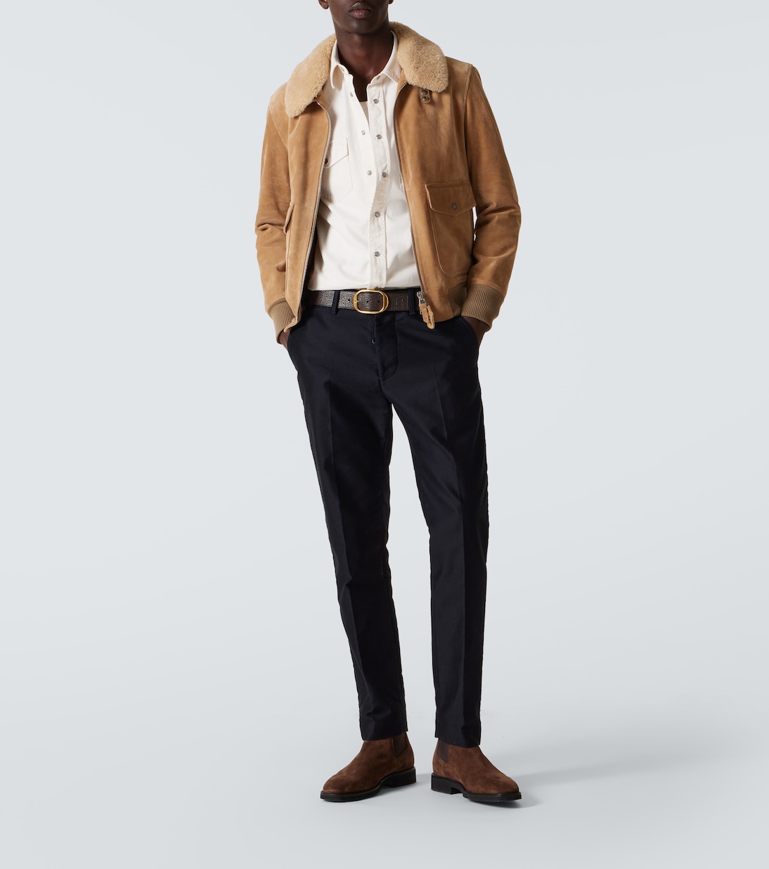 Pantalon chino en satin de coton | Tom Ford