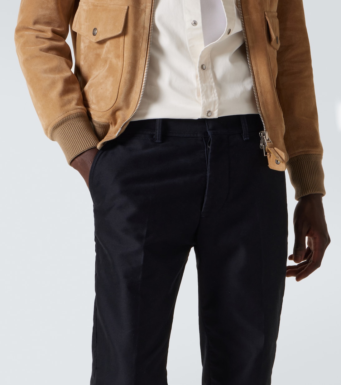 Pantalon chino en satin de coton | Tom Ford
