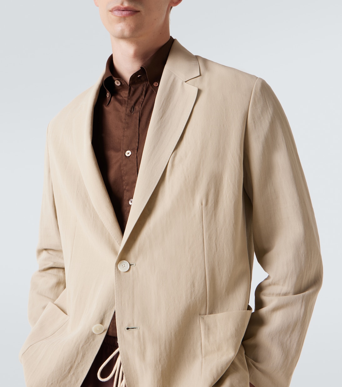 Cotton and wool gabardine blazer | Auralee