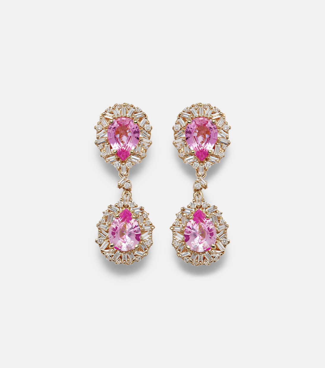 Boucles d'oreilles en or 18 ct, saphirs et diamants | Suzanne Kalan