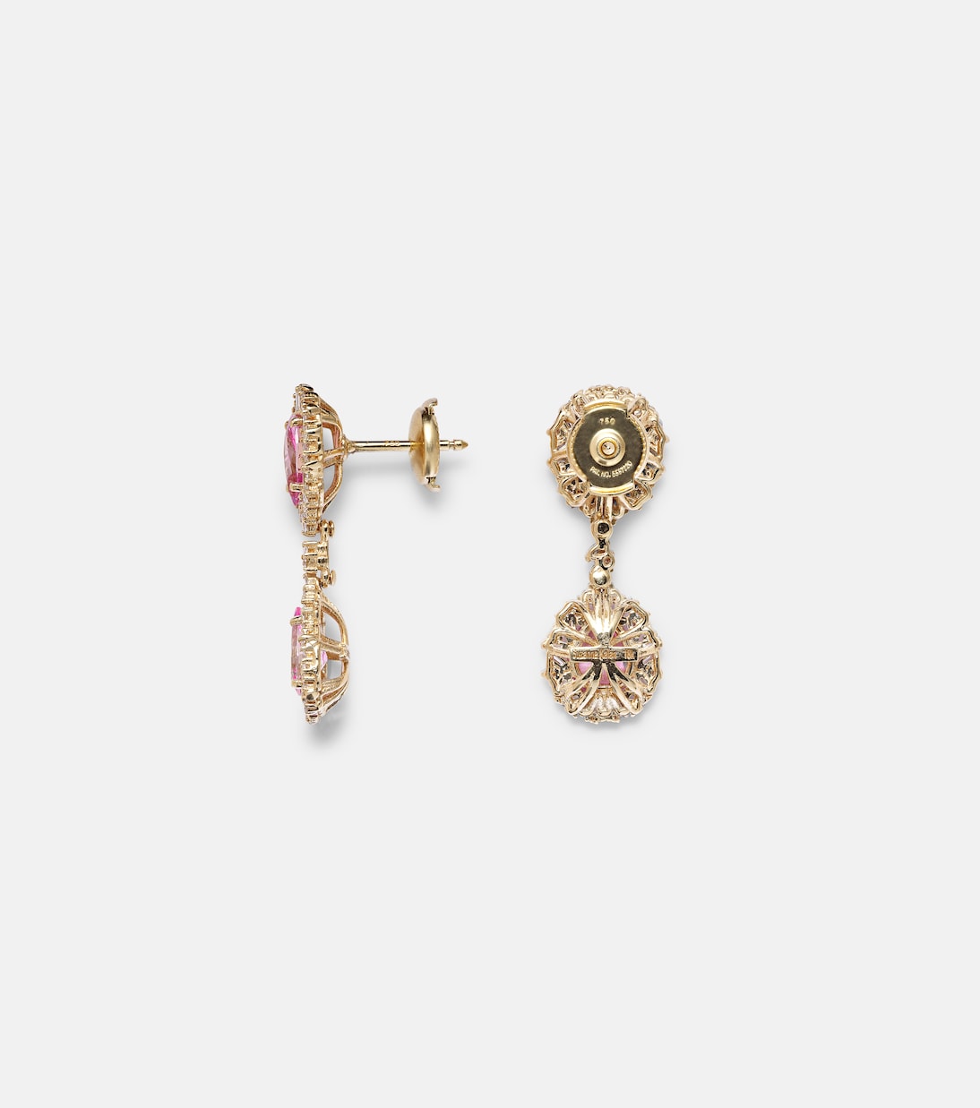 Boucles d'oreilles en or 18 ct, saphirs et diamants | Suzanne Kalan