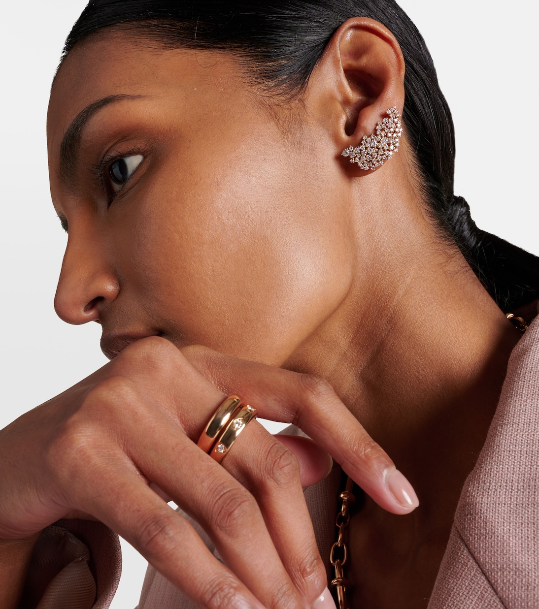 Orecchini Scatter in oro 18kt con diamanti | Ananya