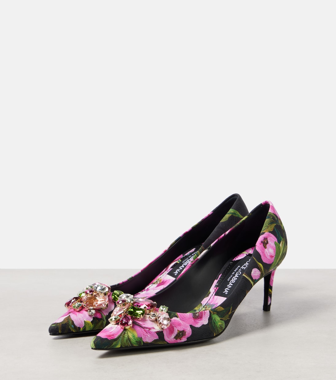 Escarpins Lollo à fleurs et ornements | Dolce&Gabbana