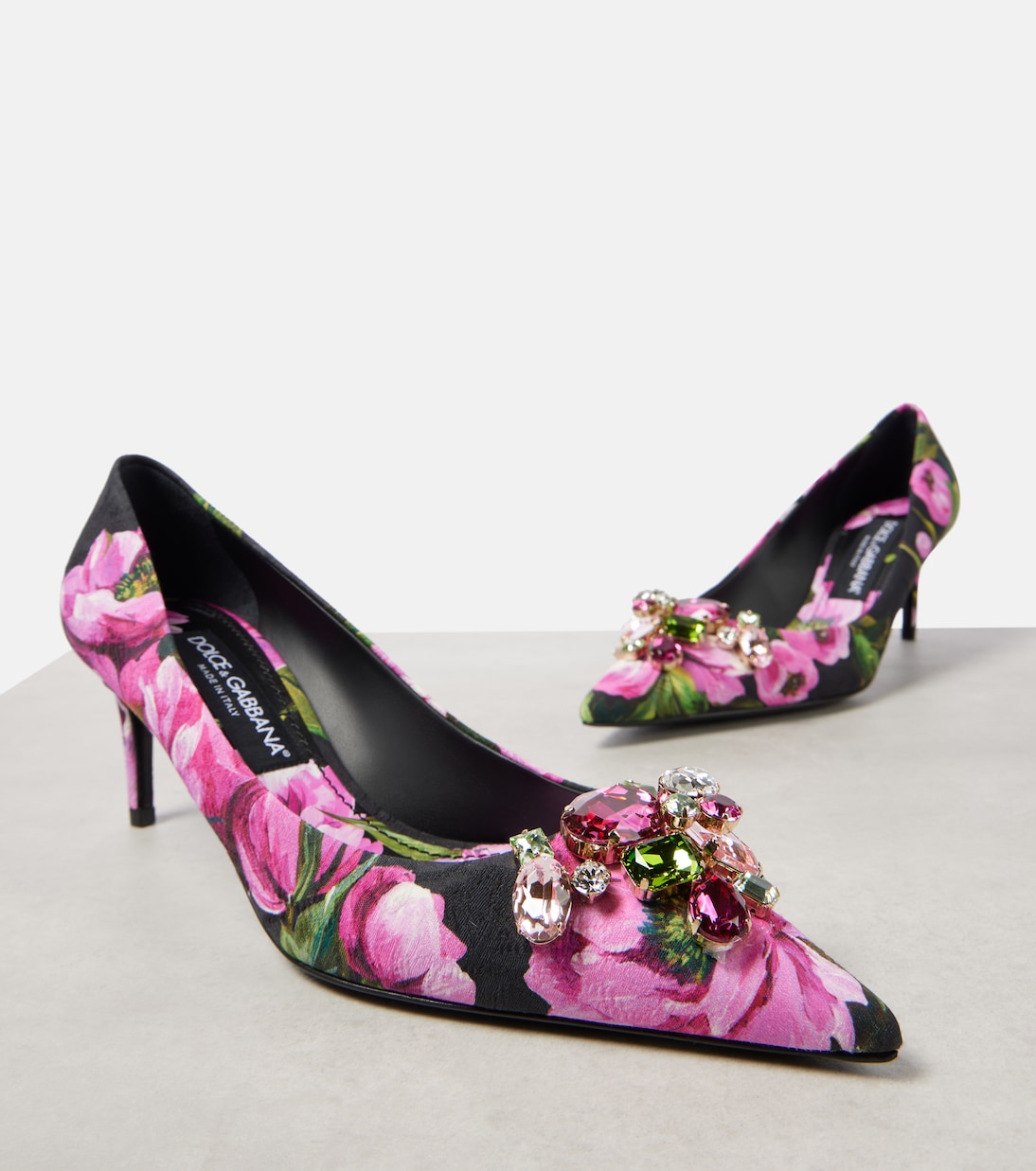 Escarpins Lollo à fleurs et ornements | Dolce&Gabbana