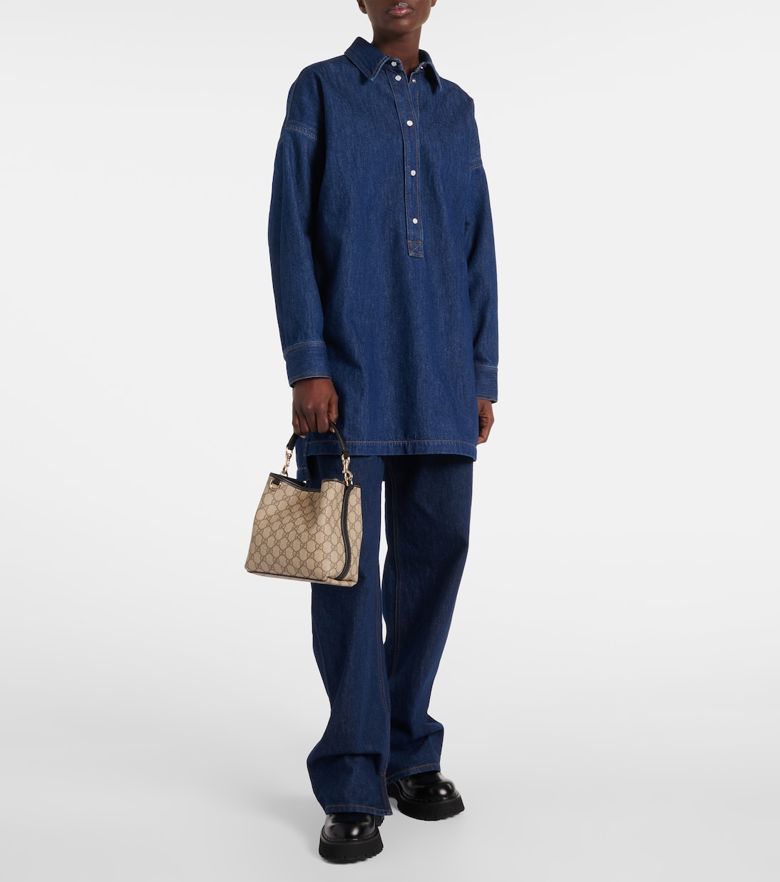Sac GG Emblem Mini en toile  | Gucci