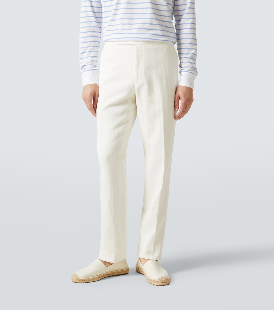 Pantalones de traje Gregory en algodón y lino | Ralph Lauren Purple Label