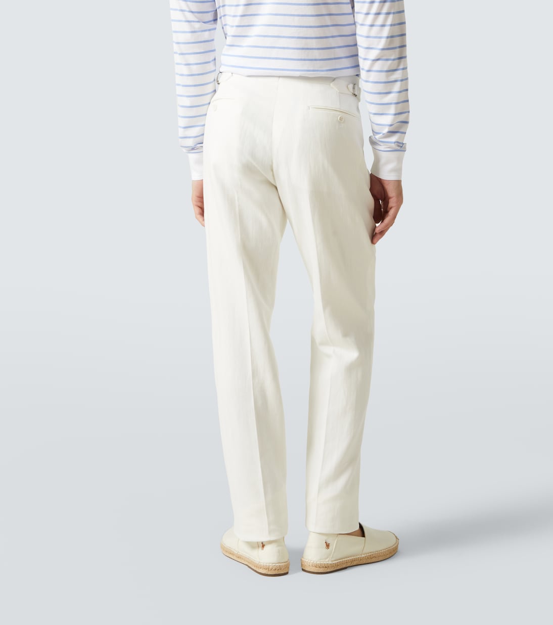Pantalones de traje Gregory en algodón y lino | Ralph Lauren Purple Label