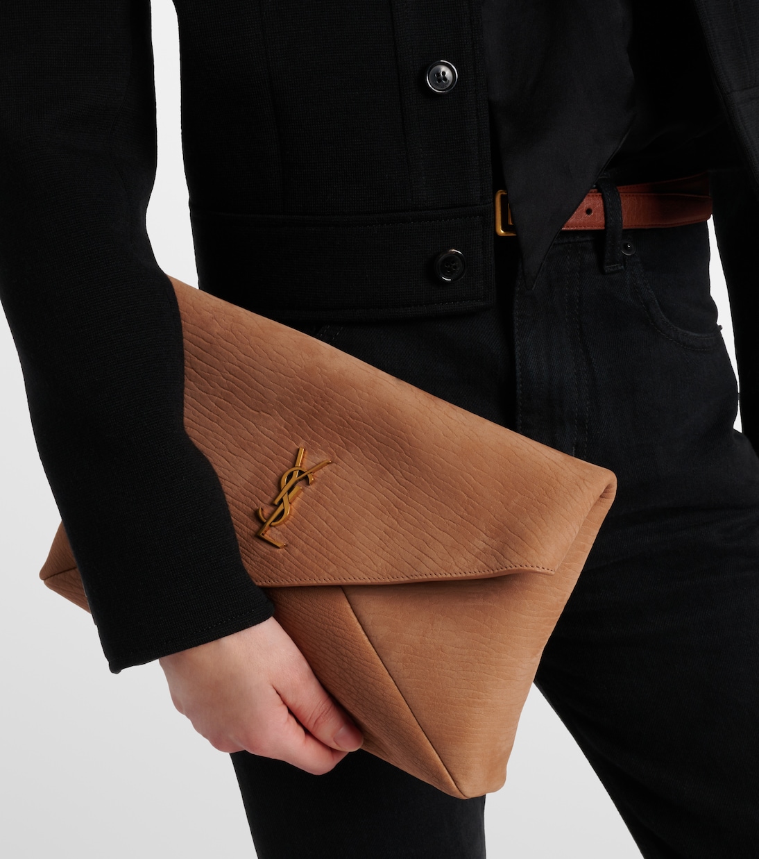 Pochette Cassandre Envelope Large en cuir | Saint Laurent