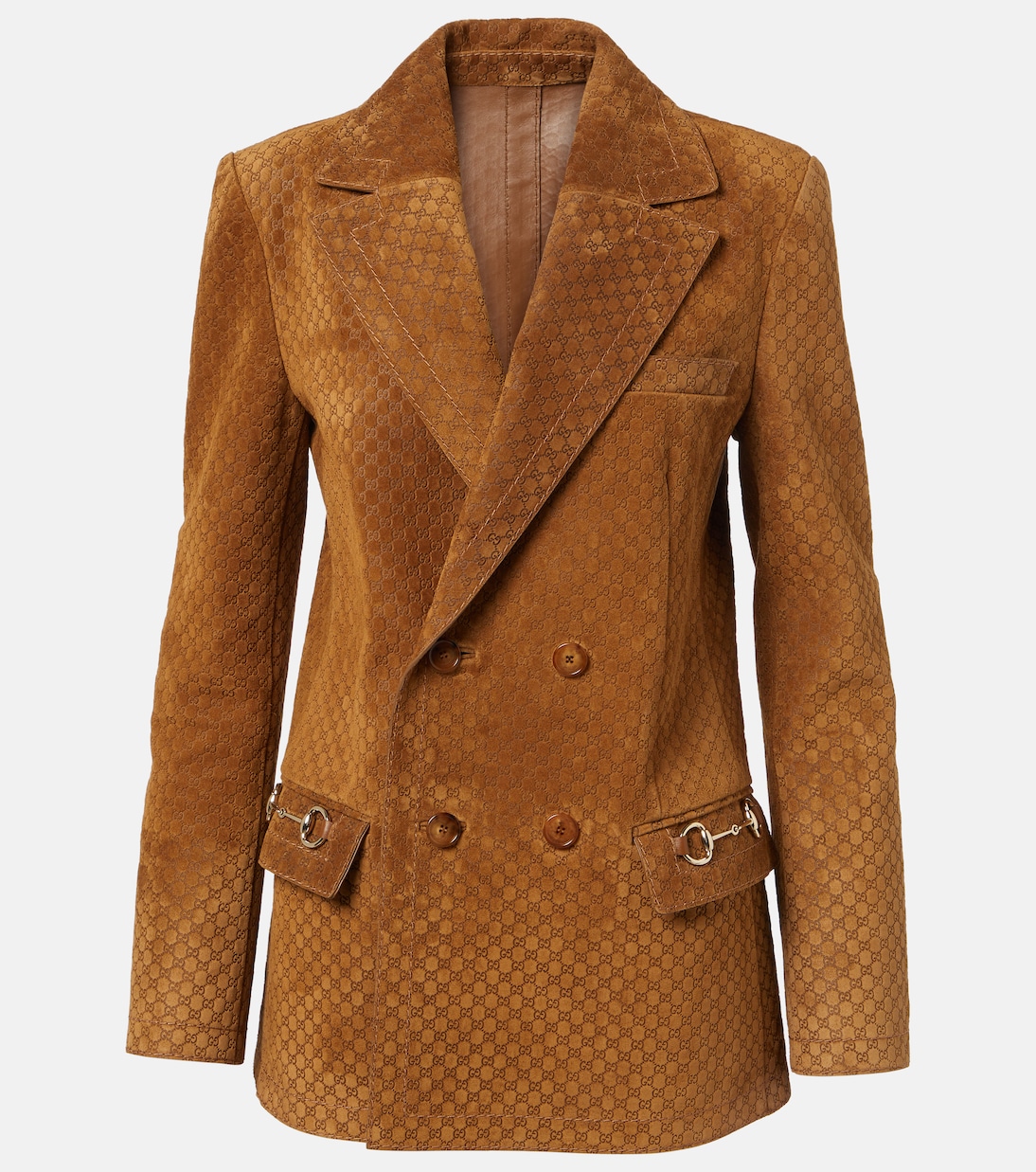 Blazer Horsebit GG aus Veloursleder | Gucci