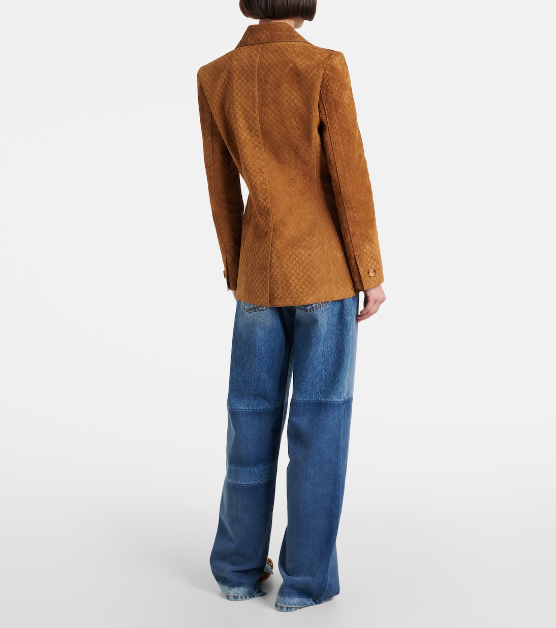 Blazer Horsebit GG aus Veloursleder | Gucci
