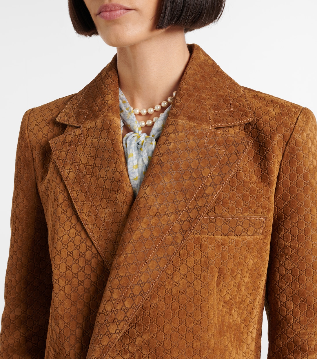 Blazer Horsebit GG aus Veloursleder | Gucci