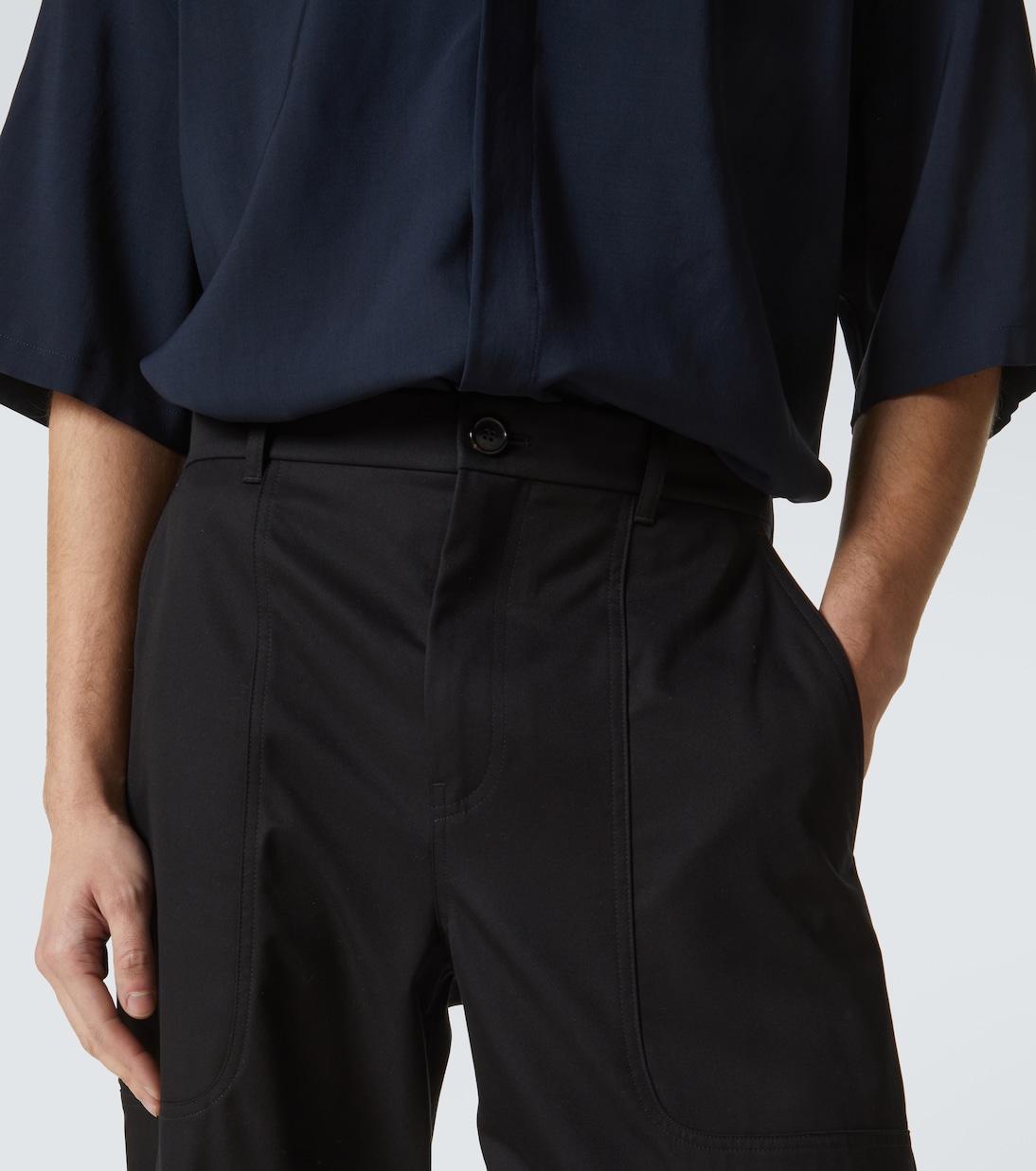 Pantaloni cargo in cotone e seta | Loewe