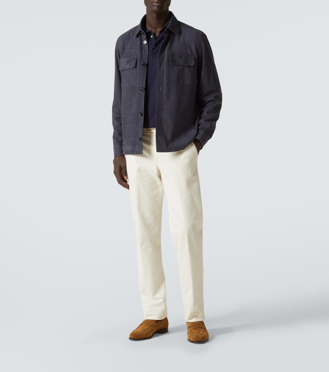 Hemdjacke Lowe aus Veloursleder | Loro Piana