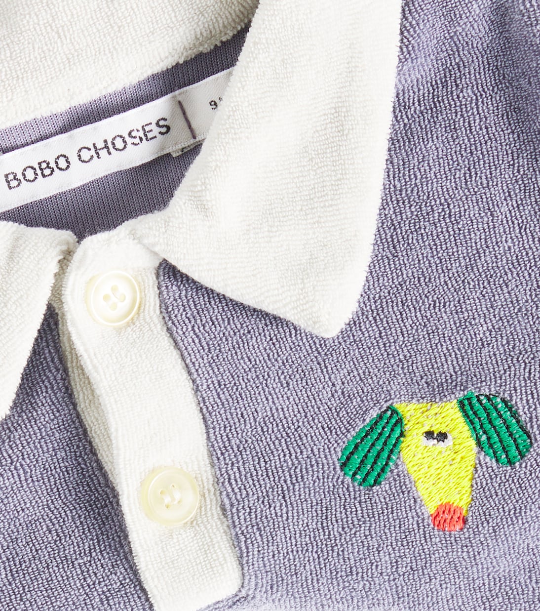 Bebé - polo Happy Dog en mezcla de algodón | Bobo Choses