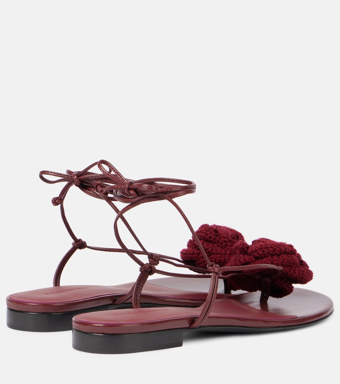 Sandali in pelle con applicazione floreale | Magda Butrym