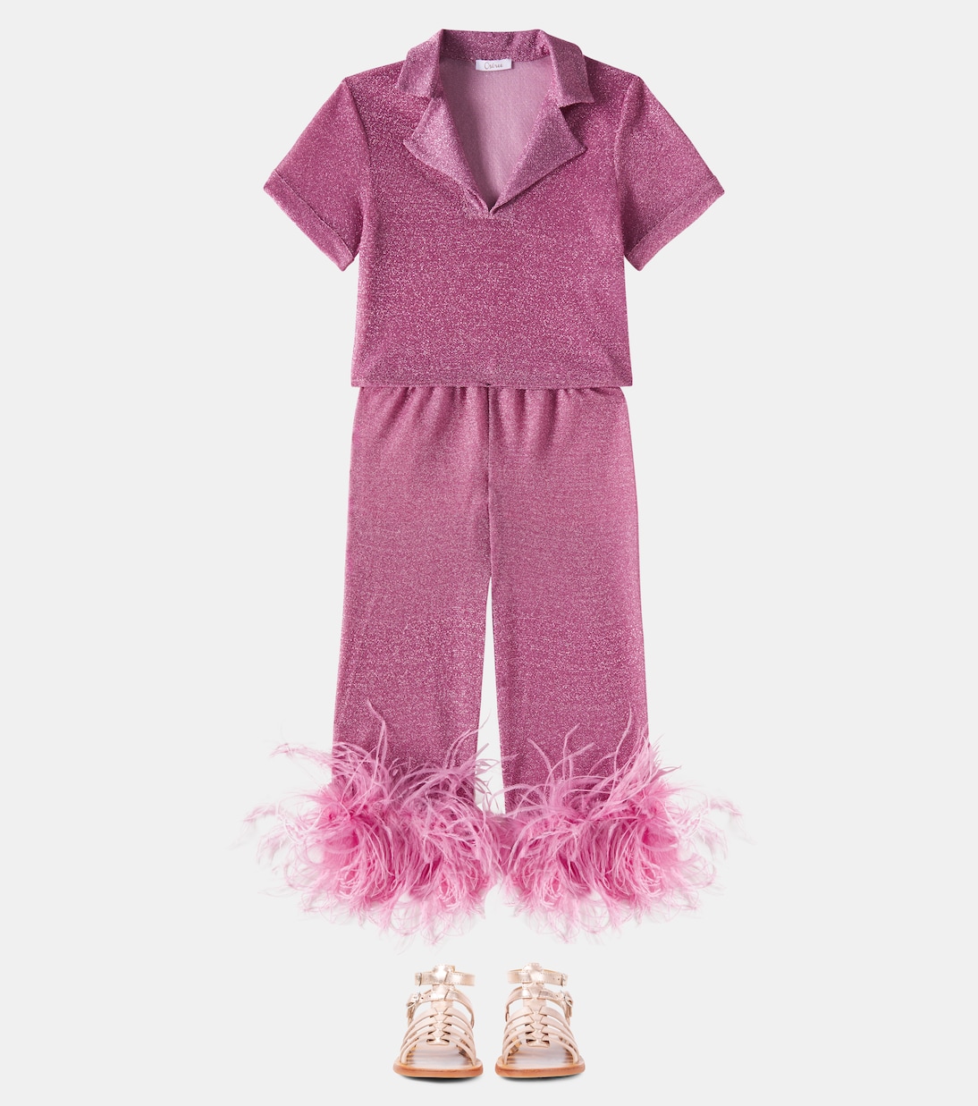 Cropped-Polohemd Lumière | Oséree Kids