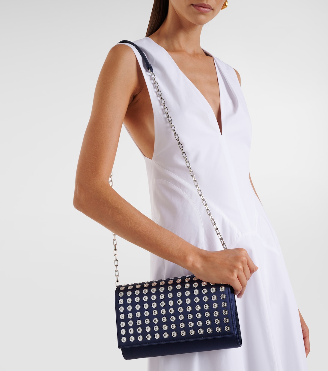 Pochette Paloma Small en crêpe de satin | Christian Louboutin