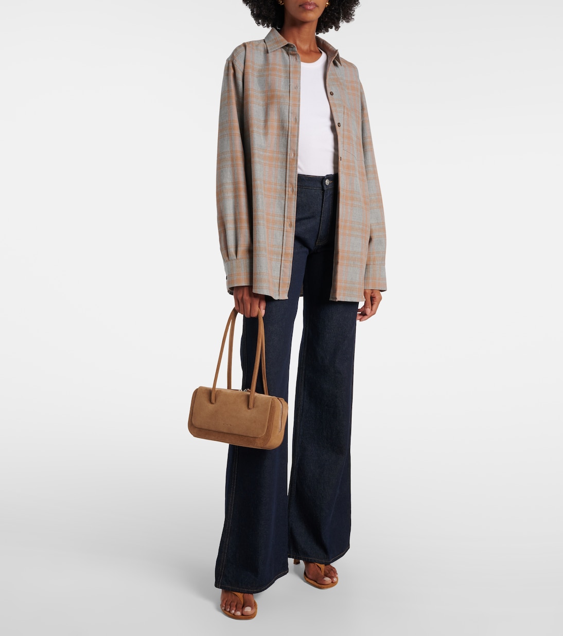 Lagune Mini suede shoulder bag | Aesther Ekme