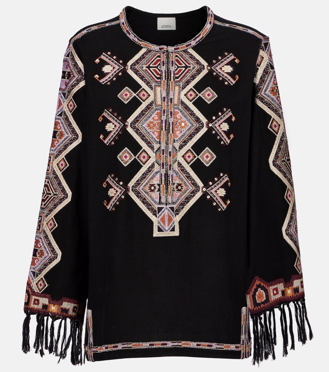 Blouse Zelda brodée en soie | Isabel Marant